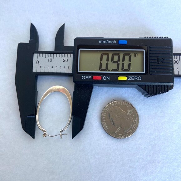 Silpada Sterling Silver 925 "Back To Basics" Hinged Clasp Oval Hoop Earrings - Picture 15 of 16